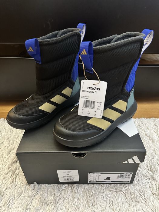 Adidas снігоходи winterplay jr9267 зимові термо чоботи черевики