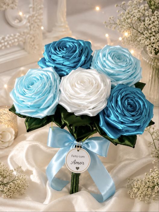 Rosas Eternas em Cetim