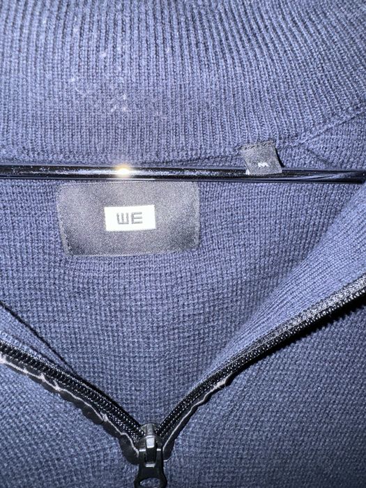 Sweter z suwakiem granatowy M WE