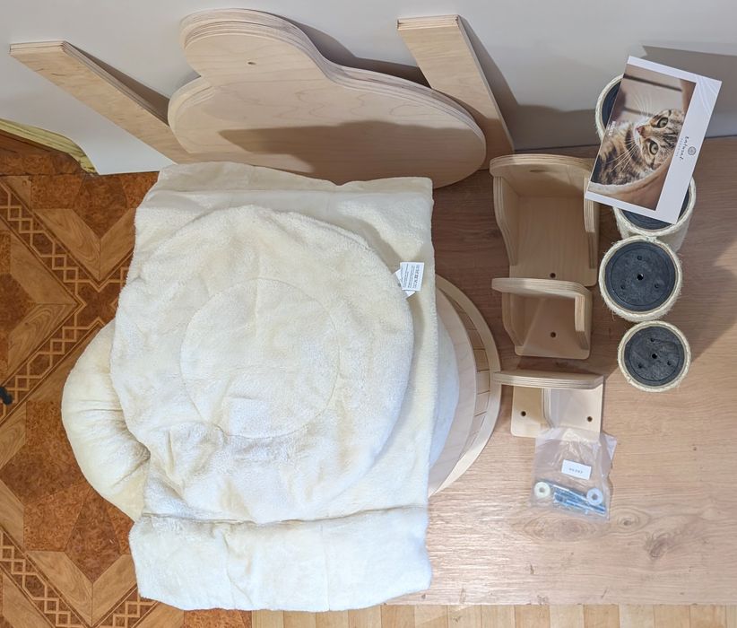 Natural Paradise Magnolia Drapak dla Kota Ścienny 200cm DUŻY SOLIDNY