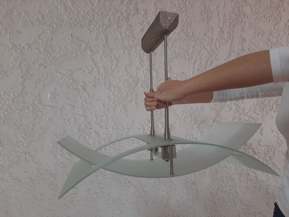 Candeeiro de tecto em vidro