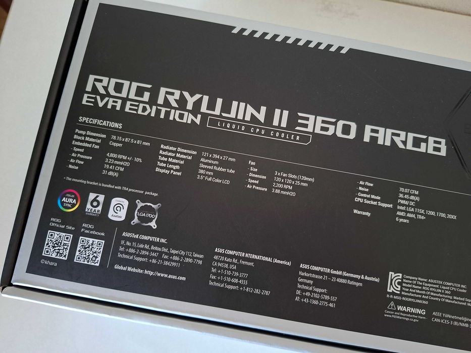 Asus Rog Ryujin II 360 Argb Eva 01 Shinji Edition Watercooling