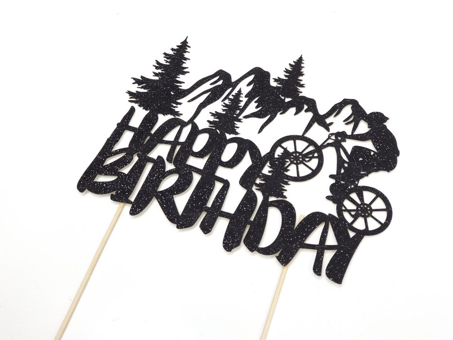 Czarny Toper na prezent urodziny dla rowerzysty kolarza rower impreza