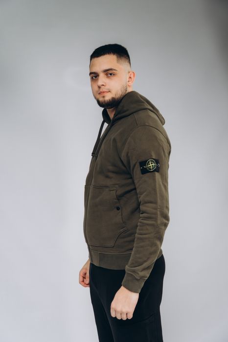 Зіп худі Кофта Stone Island Zip hooded sweatshirt