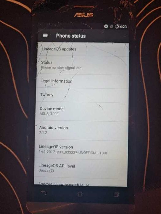 ASUS Zenfone 5 (J00T), LineageOS 14.1 (A7.1.2)