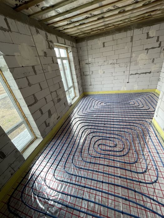 Монтаж водяного теплого пола!!