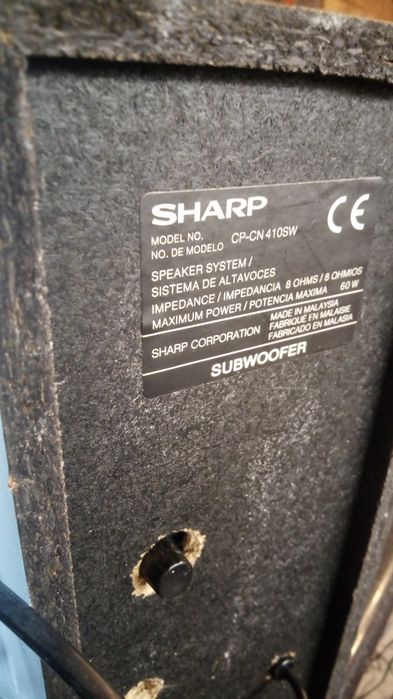 Głośniki Zestaw Głośników 6 szt SHARP komplet z pełnym okablowaniem