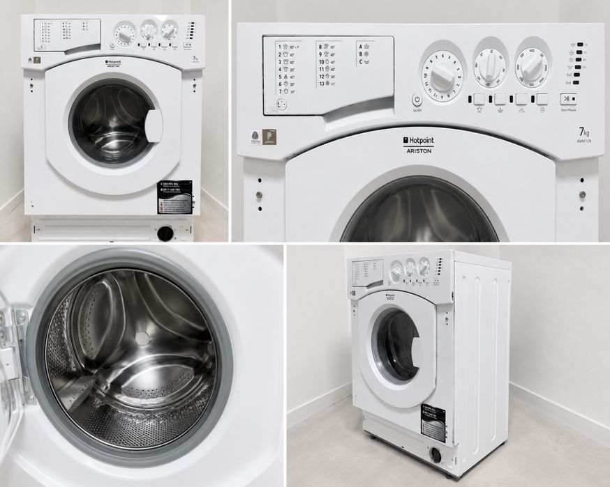 Máquina lavar roupa encastrável Hotpoint Ariston 7kg avariada