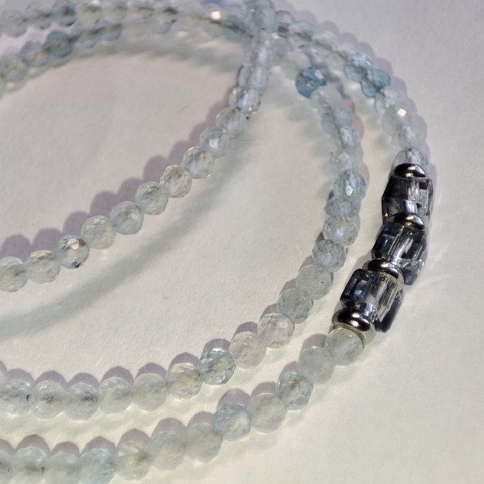 Чокеры из турмалина, аквамарина, рутилового кварца (волосатик)