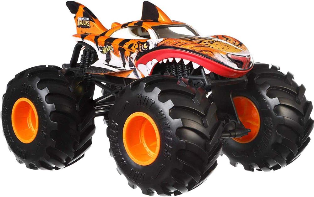 Великий Hot Wheels Monster Trucks Tiger Shark, 124 Монстер Трак Тигр Акула