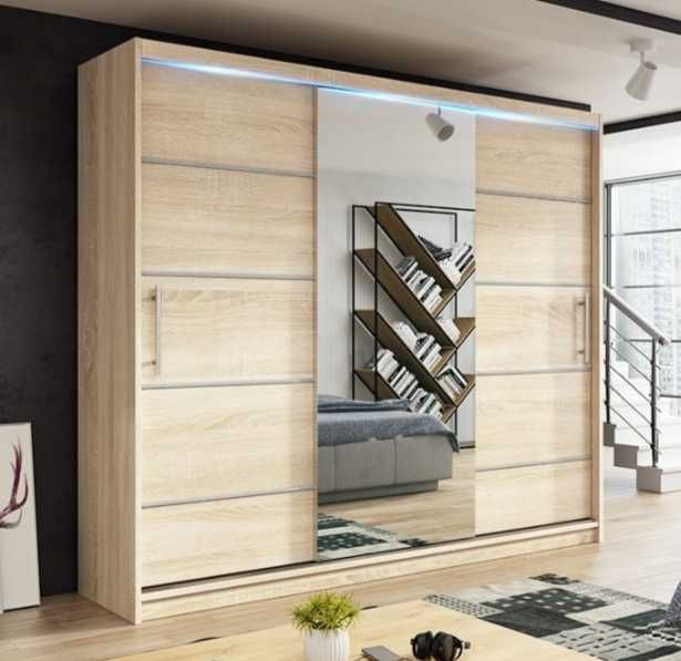 DOSTAWA GRATIS! Szafa RIO z lustrem 250 cm! PROMOCJA !!