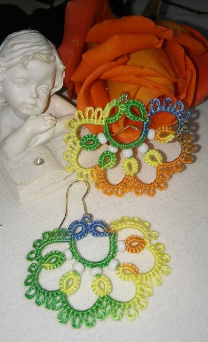 Kolczyki frywolitkowe 3