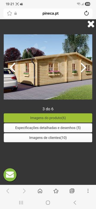 Casa de madeira T2 com 60m2
