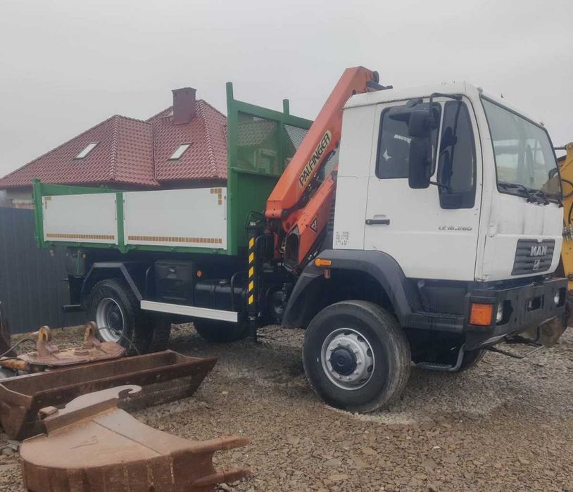 Самоскид Man 18.280 4x4 повний привід кран маніпулятор Palfinger 9501