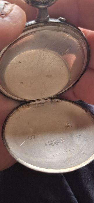 Relogio bolso prata 800
