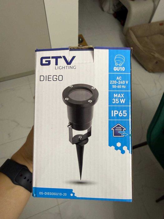 Світильник садовий GTV DIEGO GU10 IP65 (OS-DIEGOGU10-20) спот на кілку