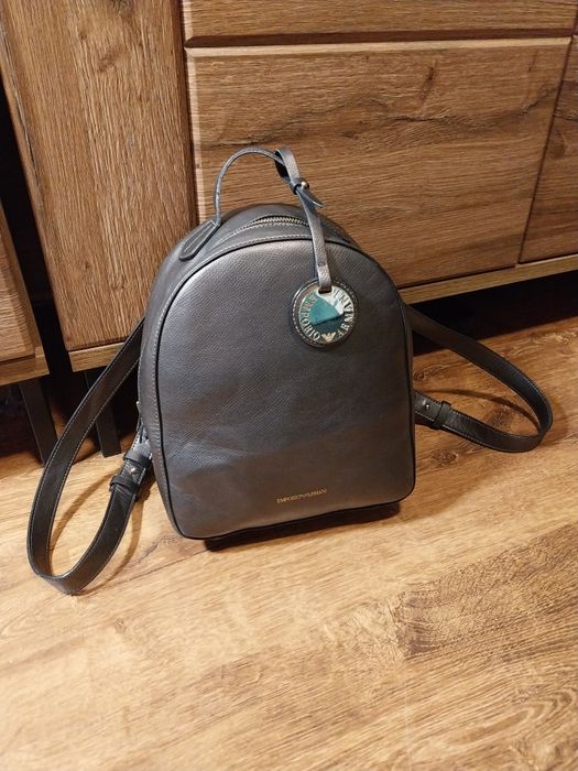 Emporio Armani  brązowy plecak damski