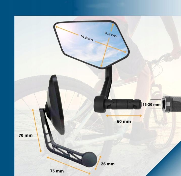 Rowerowe Lusterko lewe Uniwersalne 360°