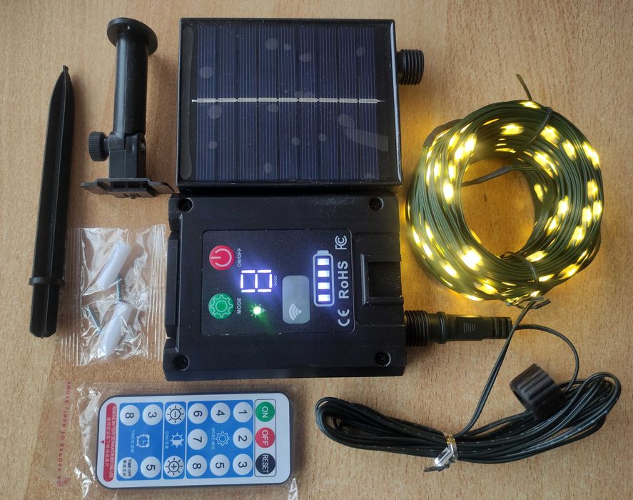 Гирлянда вулична роса 7-102м,сонячна,смарт, опт і дроп