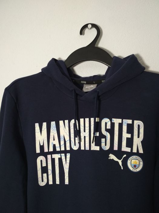 Puma Manchester City granatowa bluza z kapturem L