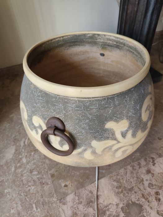 Vaso cerâmica estilo rústico