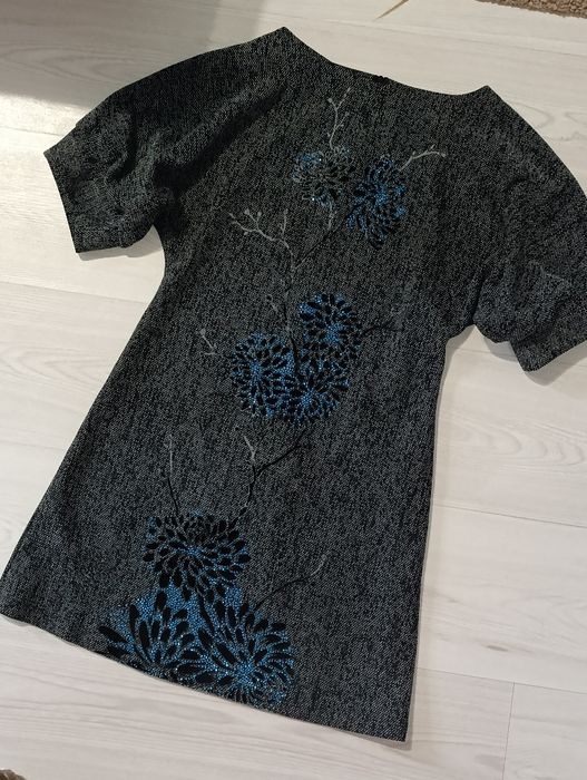 Сукня плаття тепле трикотажне, в'язане чорне