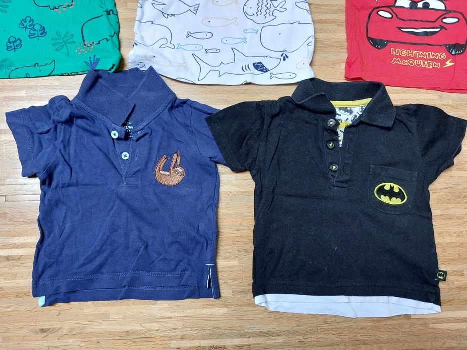 Zestaw koszulki t-shirt rozm.74 7 sztuk