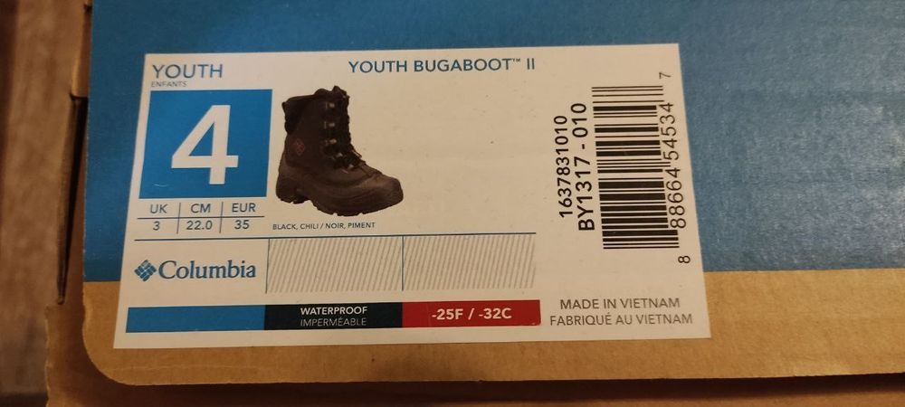 Продам сапоги Коламбия 35р