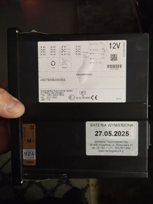 Тахограф Mercedes Benz 12v A9079008203