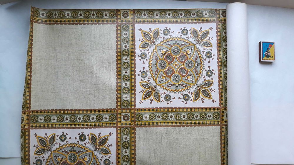 Клеёнка новая на стол плотная на ткане ссср