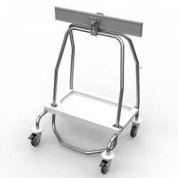 Suporte de Roupa / Lixo hermético Inox rodado