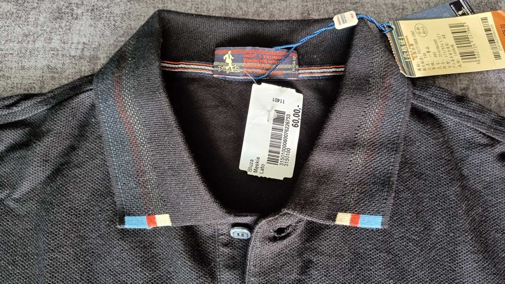 Nowa męska bluzka polo z krótkim rękawem XL/XXL