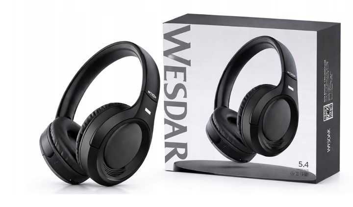 Słuchawki Bezprzewodowe Wesdar K:208H Czarne bluetooth 5.4, wygodne