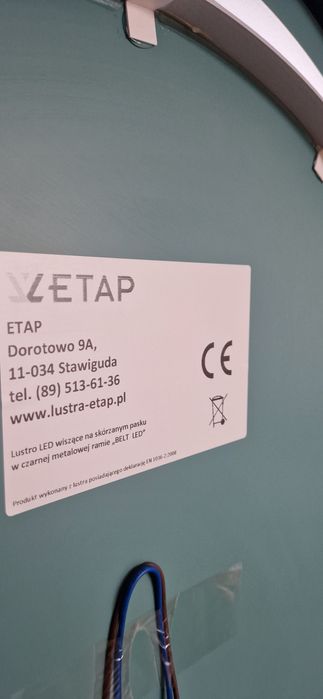 Lustro LED BELT 75 – nowe, podświetlane, na pasku