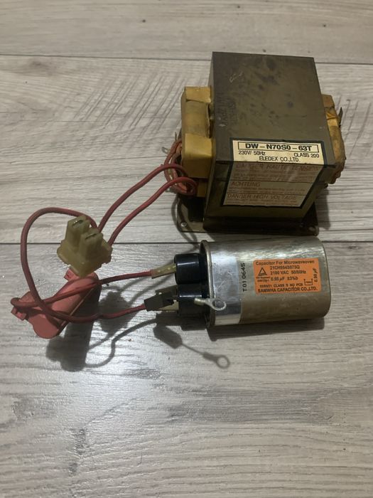 Transformater + cewka od mikrofalowki .