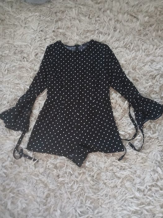 Czarne spodnium kombinezon new look r.42