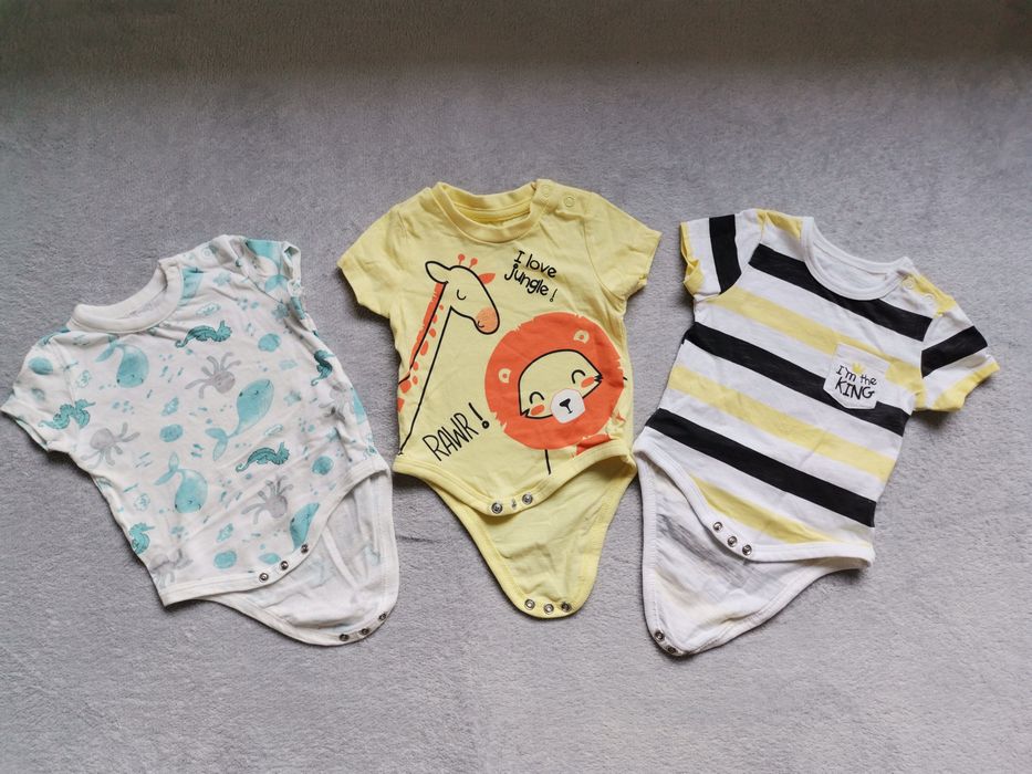 Body krótki rękaw rozmiar 62, 13szt, H&M,Reserved,Disney,Carters,Pepco