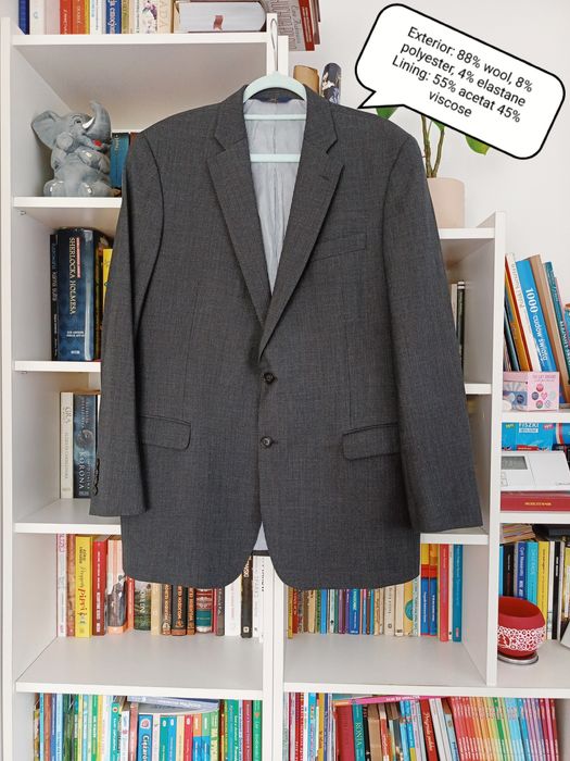 Marynarka, Brooks Brothers, 346, 56L, szara, 88% wełna