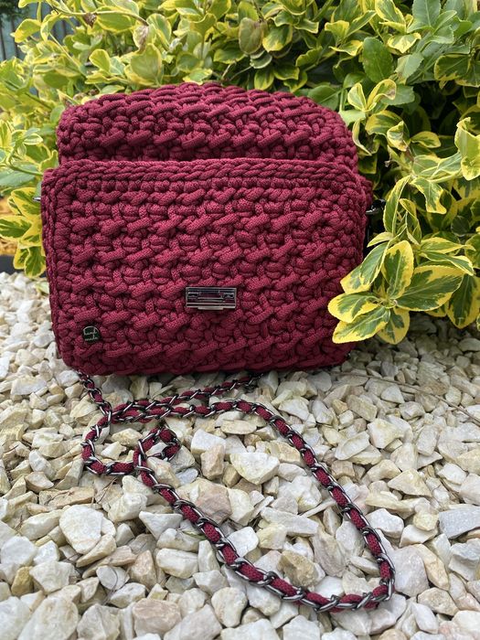 Piekna szydelkowa torebka