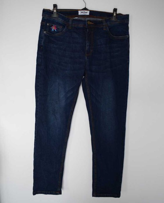 John Banner damskie jeansy proste wysoki stan  kwiat wyszywany 54 7xl spodnie