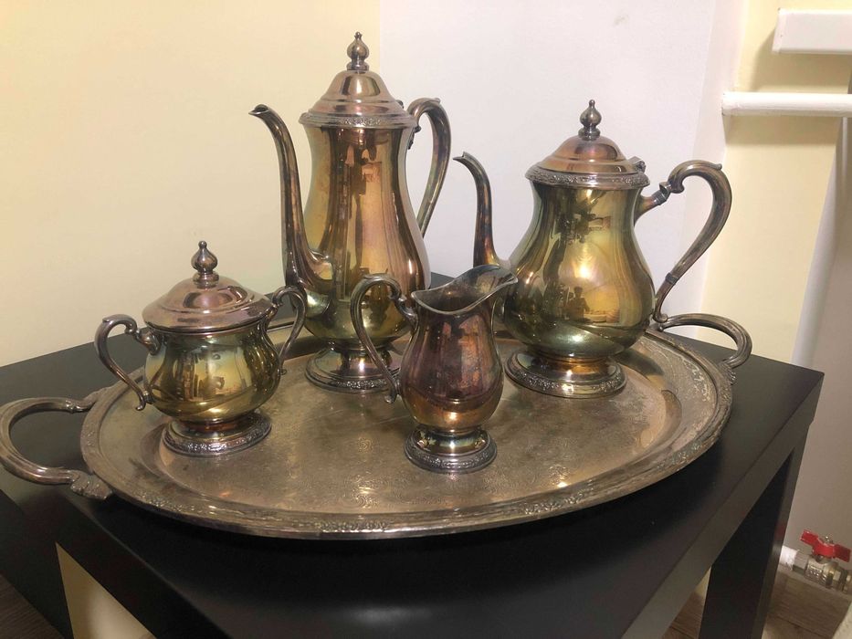 Вінтажний посріблений чайний \ кавовий сервіз (США, 50-60гг)
