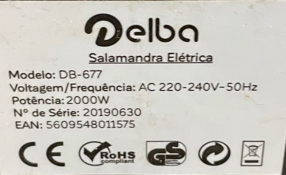 Salamandra elétrica - Delba 2000W