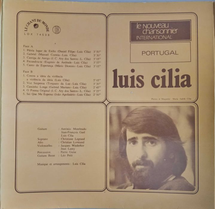 Luís Cília	- - - - -	Contra a Ideia da Violência, A Violência ... - LP