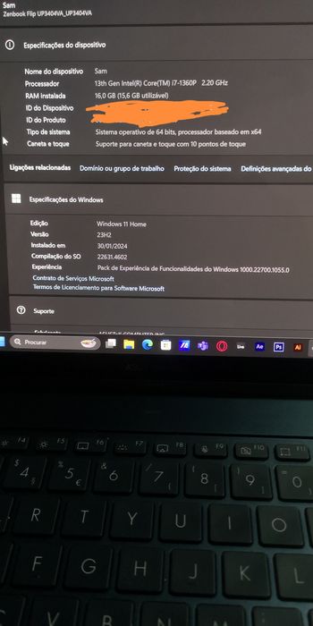 Asus Zenbook híbrido 16 RAM 500 GB