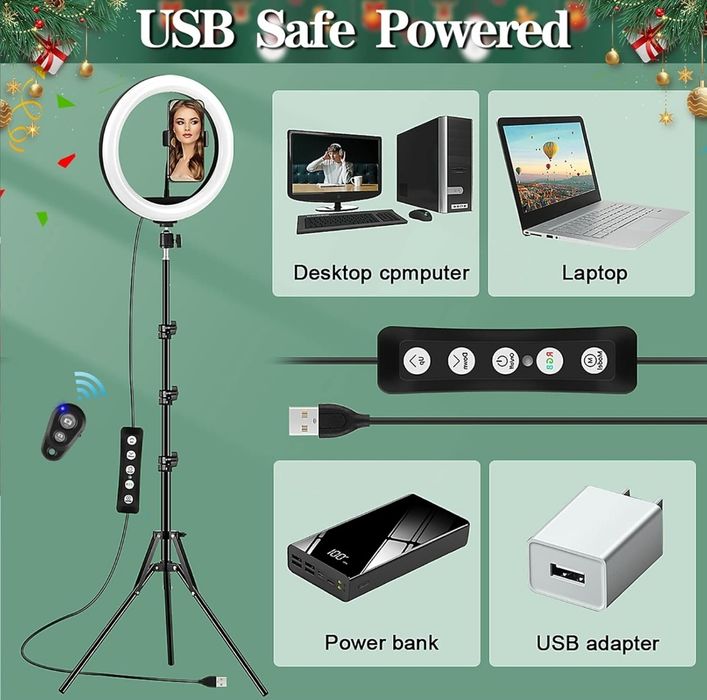 Anel de luz Led RGB com tripé comando