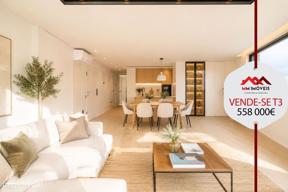 Apartamento T3 | Varanda 48m2 | NOVO | Gondomar | Pronto | Lugar de Ga