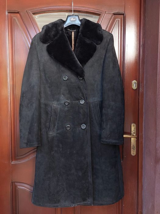 Kożuch męski czarny