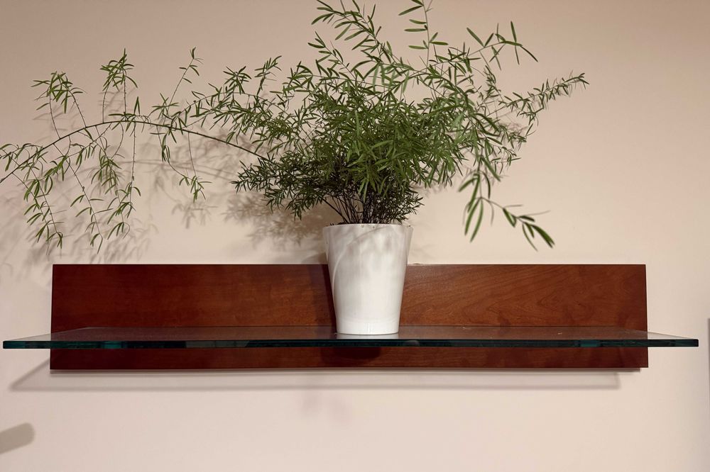 Półka wisząca z hartowanym szkłem