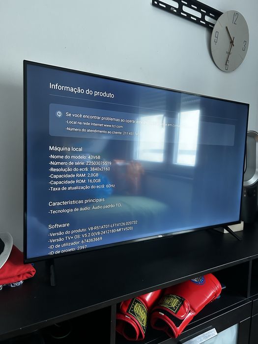 Smart tv TLC 4K UHD 43” Preto
