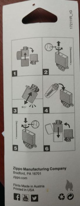 Кремень Зиппо. Кремінь Zippo